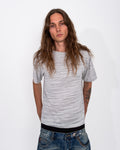 STRIPED SLUB TEE WHITE