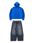 DENIM + KNIT BUNDLE (MACHINE DENIM + BLUE KNIT HOODIE)
