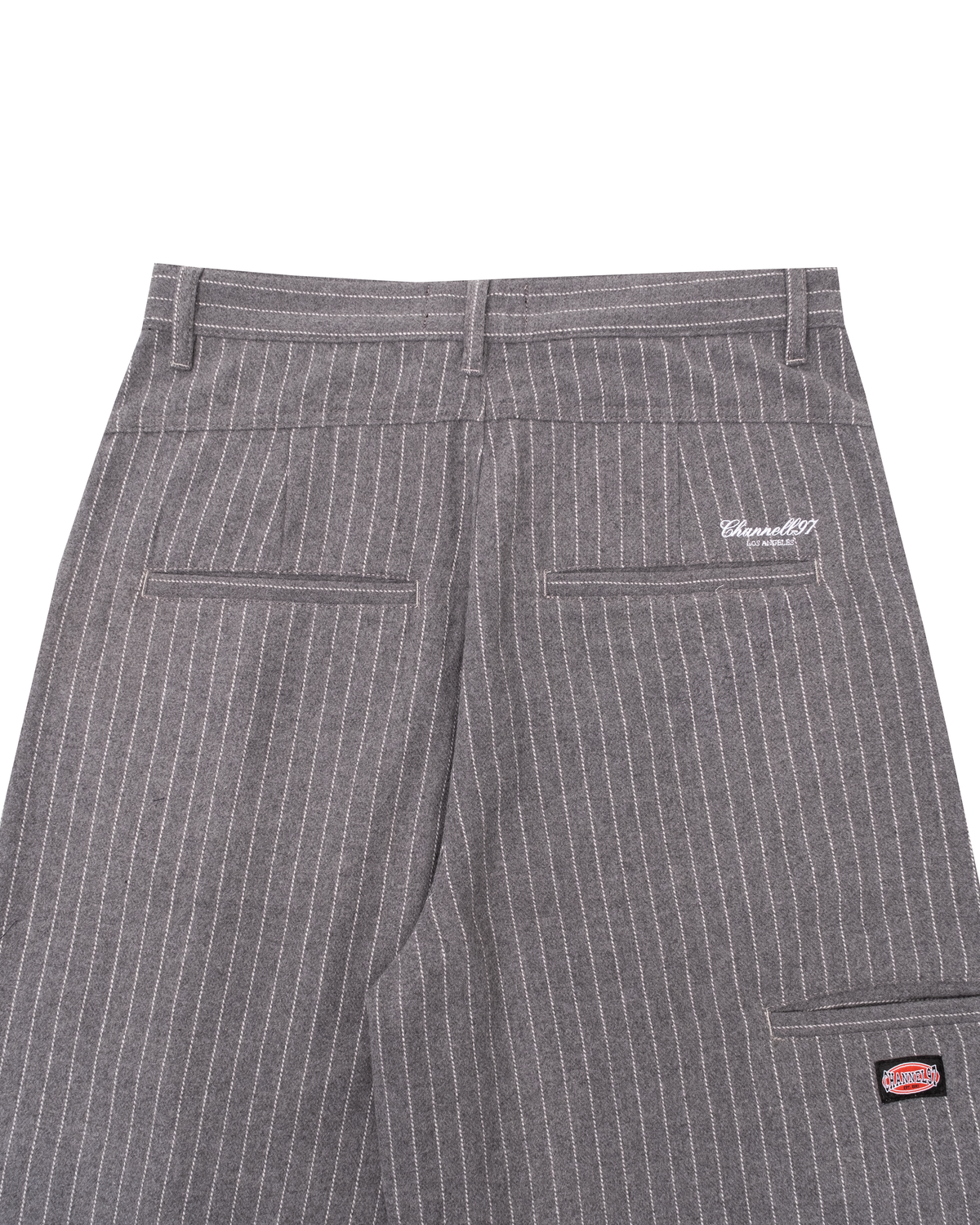 PLEATED TROUSER (PINSTRIPE) (GRAY)