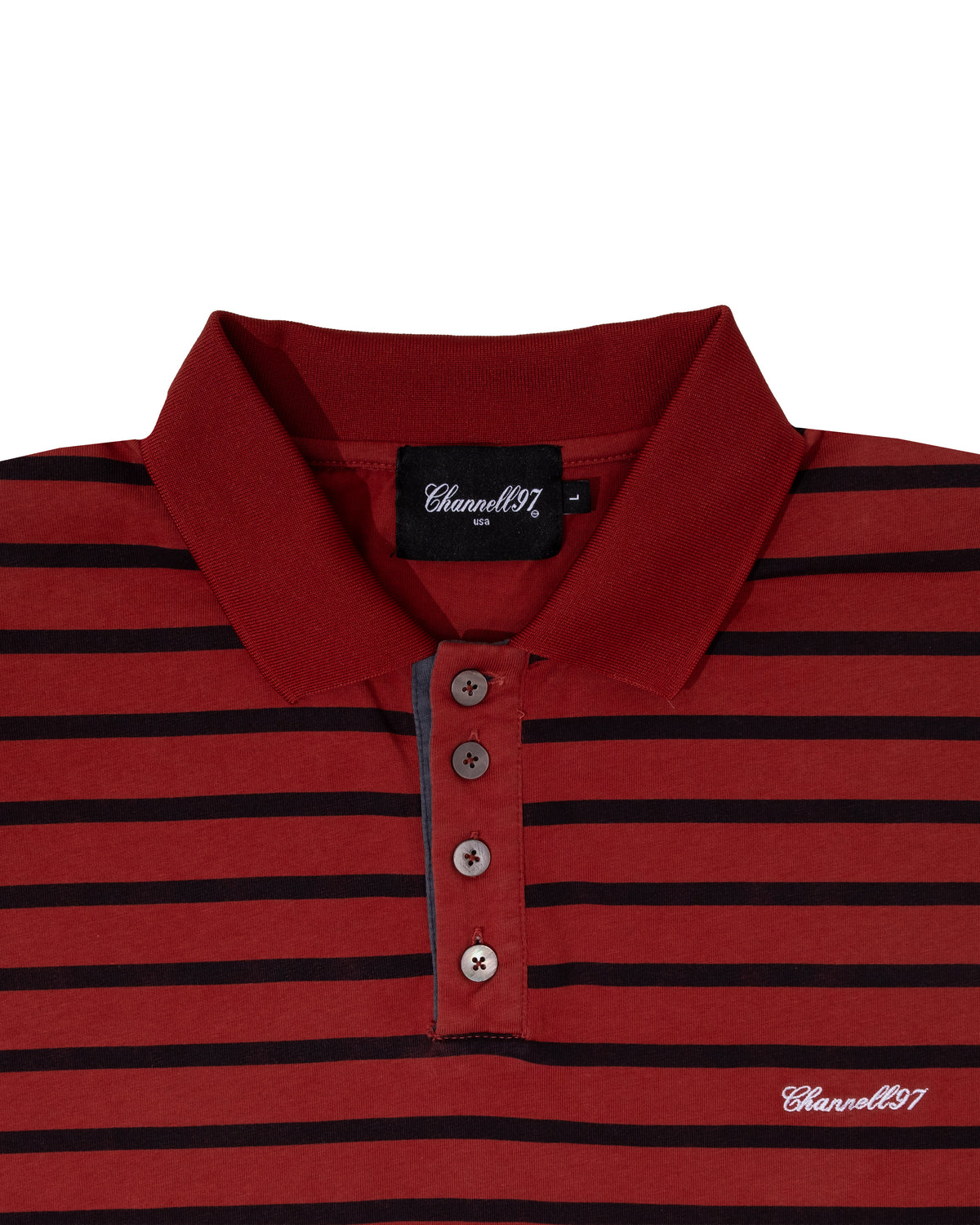RED STRIPED POLO