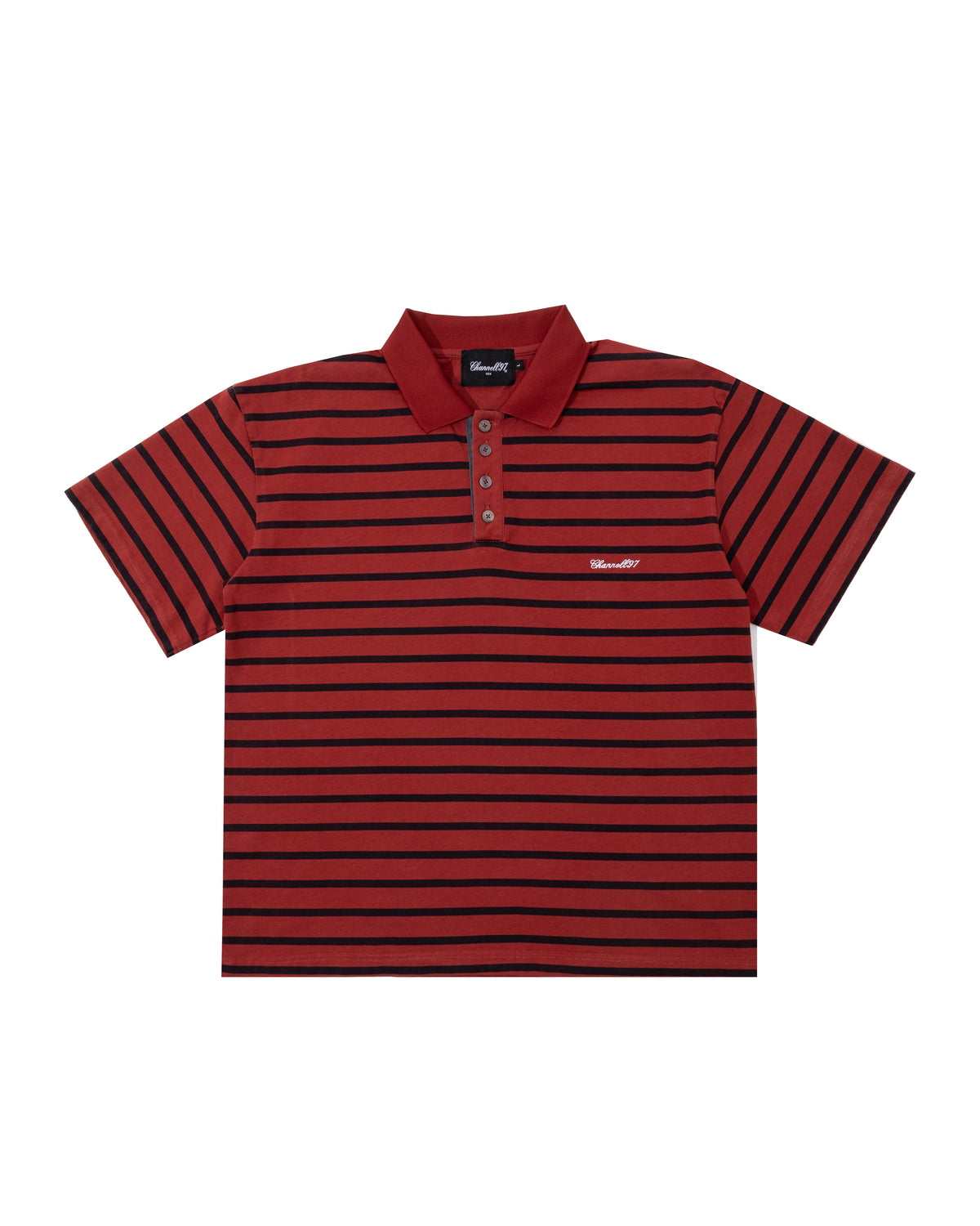 RED STRIPED POLO