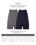 PLEATED TROUSER (PINSTRIPE) (NAVY)