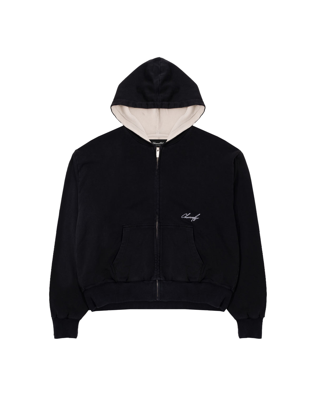 BLACK THERMAL LINED ZIP UP