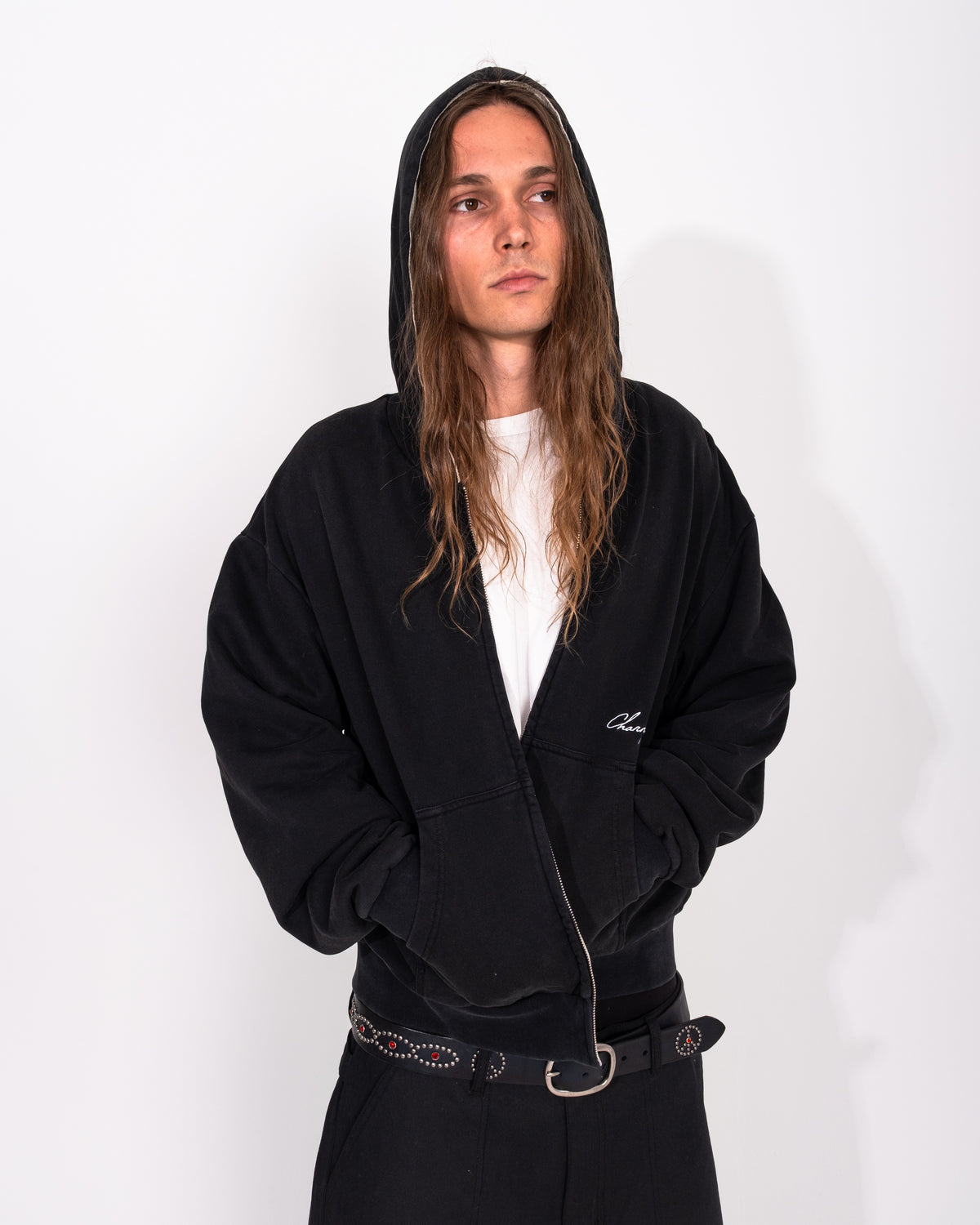 BLACK THERMAL LINED ZIP UP