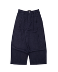 PLEATED TROUSER (PINSTRIPE) (NAVY)