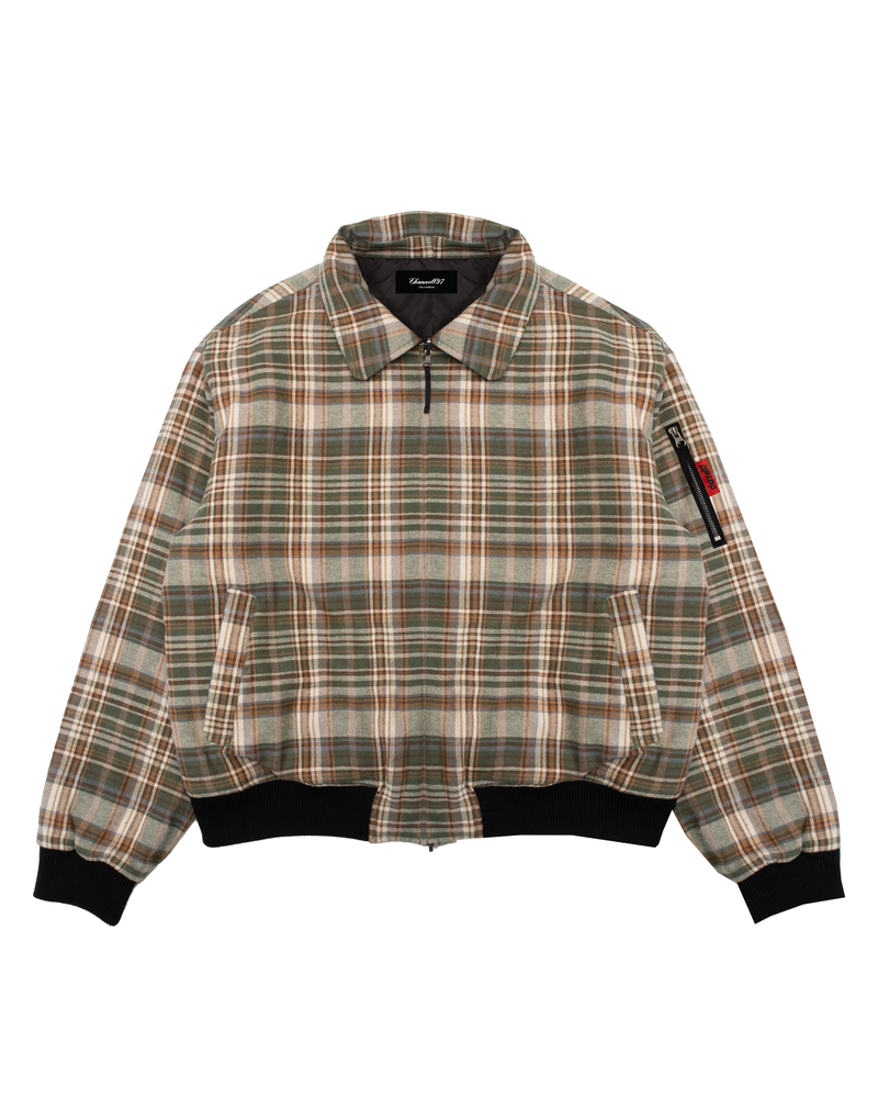PLAID BOMBER JACKET