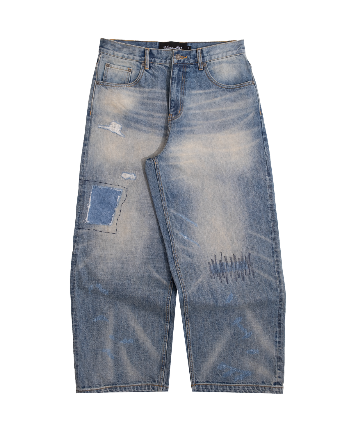 GRAY HOODIE AND BLUE  REPAIRED BUNDLE