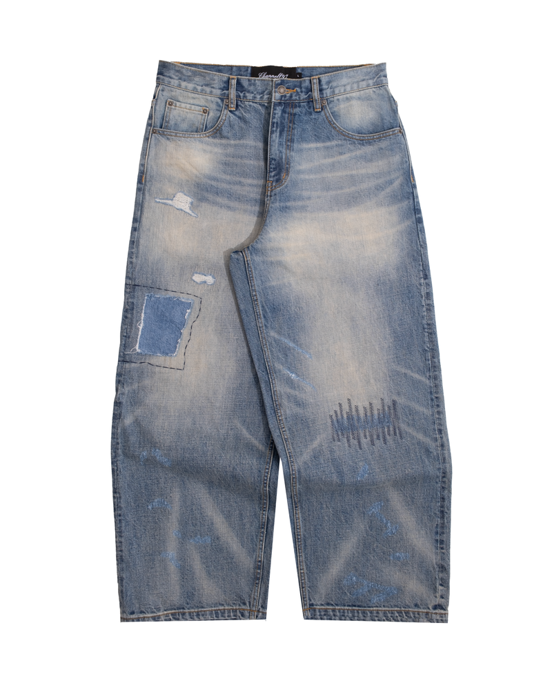 Blue Repaired Selvedge Denim