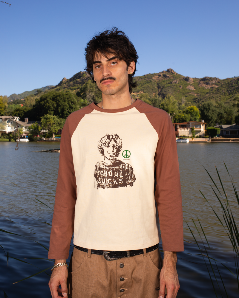 SCHOOL SUCKS RAGLAN LONG SLEEVE