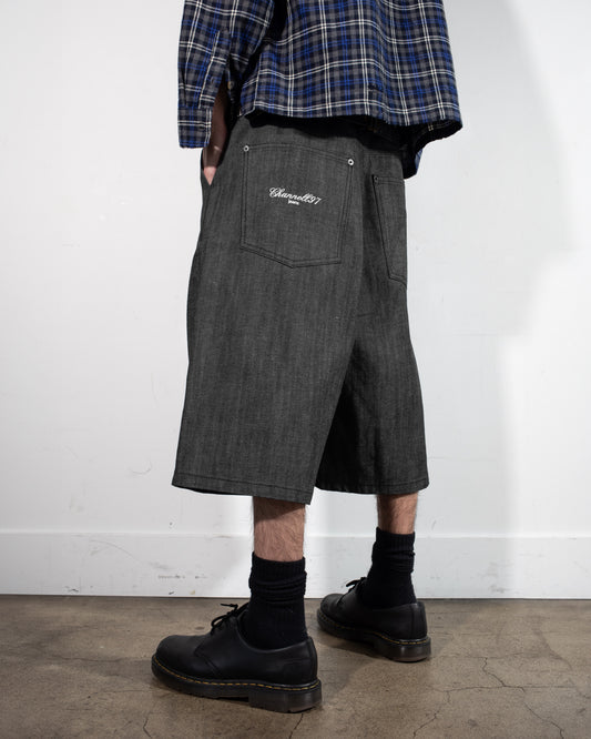 SELVEDGE SHORTS BLACK (pre order)