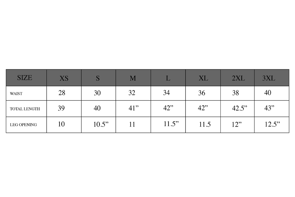 REPAIRED BUNDLE sizing guide