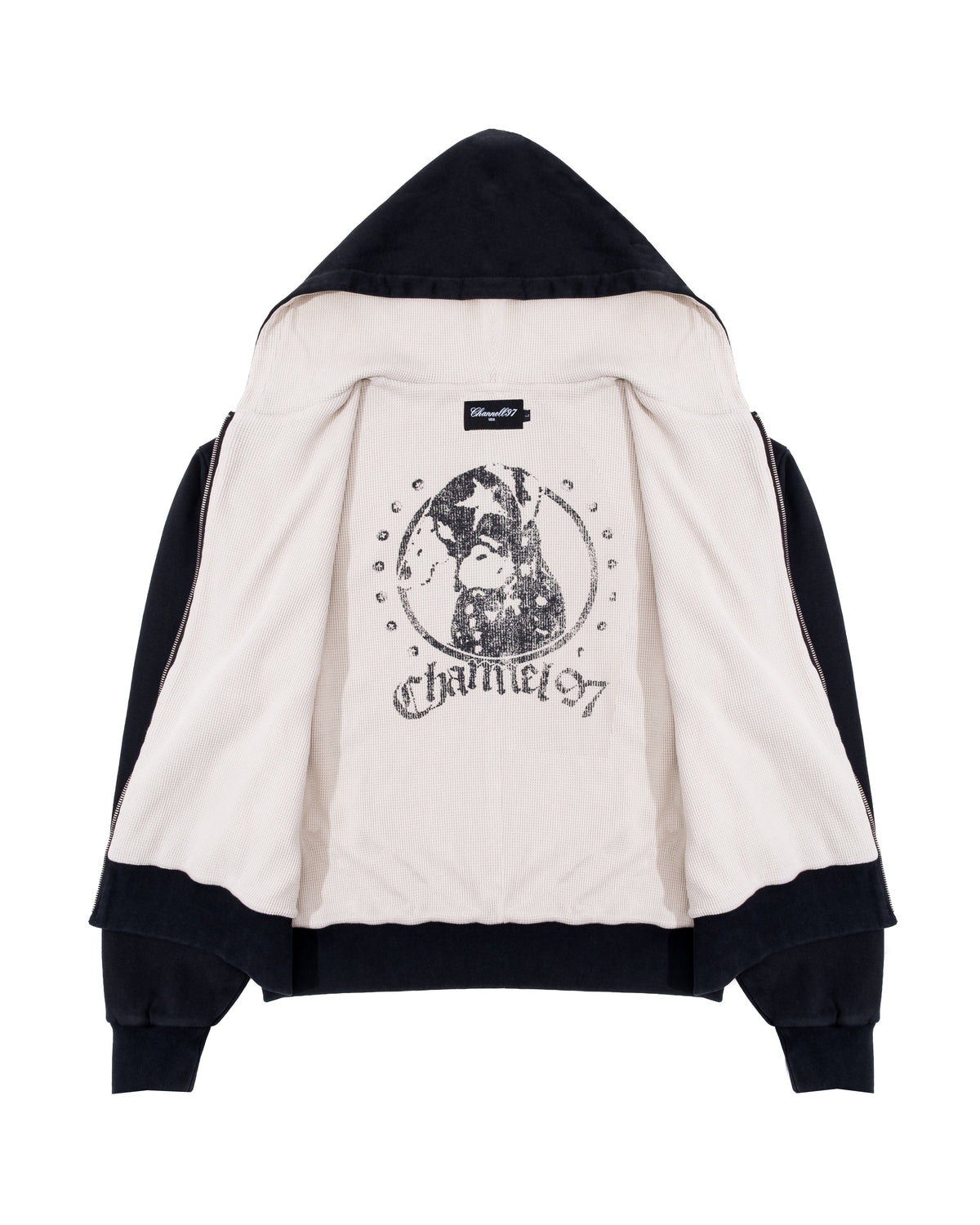 BLACK THERMAL LINED ZIP UP